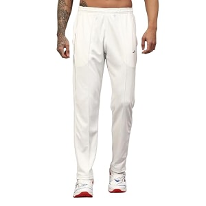 vector x striker regular fit track pant cricket match trouser uniform dress lower for men adults white
