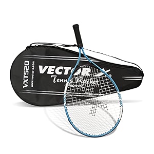 vector x vxt-520 adult men recreational tennis racket lightweight aluminum frame for easy swing105 sq in headpre-strung beginner racquet for outdoor games training amp practice 25-inch full cover