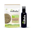 Ved Baba Rosemary Dried leaves with Hair Comb Applicator For Hair Growth &amp; Food | Rosemary Tea | Organic Dry Herb | Natural (200 GM)