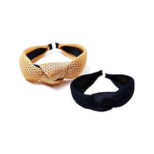 net design knot fabric knot hairband headbandhair accessories for girls and womanmulti pack of 2