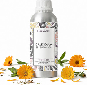 vedaoils calendula essential oil for skin care massage  soothing relief 100 ml
