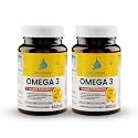 Vedapure Omega 3 Fish Oil Capsules | Omega 3 Supplement Triple Strength 1000mg | 60 Fish Oil Sofgelsfor Men and Women | With 360 EPA &amp; 240 DHA | Improves Heart, Brain &amp; Joint Health (Pack of 2)
