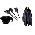Hair Colouring Set with 1 Bowl, 1 Comb and 1 Brush (Black)
