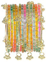 VEDHAHI Stone Glass Crystal Gold-plated Bangle Set