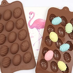 vedini silicone easter egg 15 cavity mould fondant chocolate resin clay candle mould diy kitchen baking easter egg