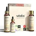 Vedix Ayurvedic Hairfall &amp; Dandruff 3 Pc Kit | Dry Scalp &amp; Wavy Hair