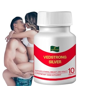 vedstrong silver  male power tablet  men wellness medicines  ayurvedic stamina booster  10 tablets