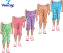 Veecap Capri For Girls Casual Printed Cotton Blend (Multicolor Pack of 5)