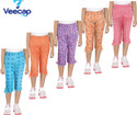 Veecap Capri For Girls Casual Printed Cotton Blend (Multicolor Pack of 5)