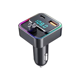 veedee t60 bluetooth 53 fm transmitter car adapter 48w pd 30w amp 18w 2 led light modes usb port light switch wireless fm radio transmitter supports mp3 player handsfree calling