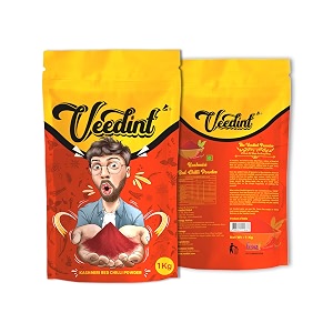 veedint red chilli powder kashmiri kashmiri lal mirch powder mirch powder indian origin refill foil bag pack 1 kg