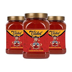 veedint red chilli powder kashmiri lal mirch powder indian origin 400 gram pack of 3