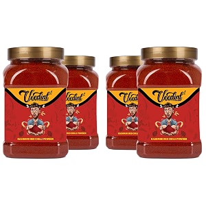 veedint red chilli powder kashmiri lal mirch powder indian origin 400 gram pack of 4