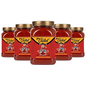 veedint red chilli powder kashmiri lal mirch powder indian origin 400 gram pack of 5