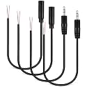 Veemoon 3.5mm Audio Extension Cable 4pcs Black for Headphones