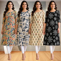 veemora Women Printed Straight Kurta