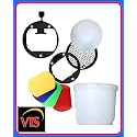 VEEPRO Speed Light Flash Light Modifier Accessories (Magnet Diffuser with Grid+4Filters)
