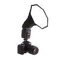 VEEPRO Universal Portable Quick Setup Speedlite Octagona Diffuser Softbox for Nikon Canon Speedlite, Octagon Diffuser Studio Softbox Flash Diffuser for Cameras (9inch.)