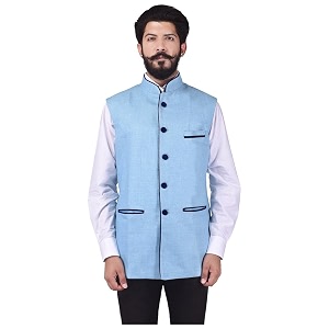 Veera Paridhaan Mens Jute Beige Solid Pattern