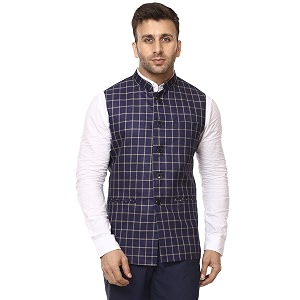 Veera Paridhaan Mens Poly Cotton Jute Nehru