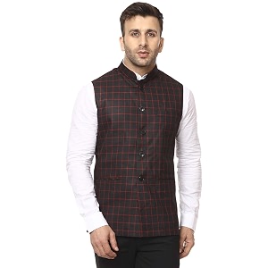 Veera Paridhaan Mens Poly Cotton Jute Nehru