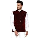 Veera Paridhaan Men39s Velvet Solid Nehru Jacket