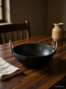 VeerEnterprises MS Pure Iron/Loha Black Kadhai 21 cm diameter 1 L capacity (Iron)