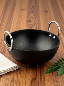 veerenterprises ms iron kadhai 31 cm diameter 28 l capacity iron