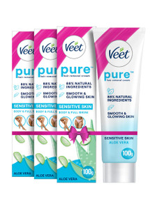veet wax for body bikini women hair removal with aloe vera for sensitive skin care cream
