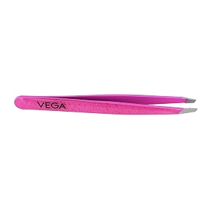 vega all that glitter tweezer slant tip pink 19 g