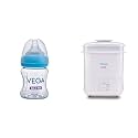 VEGA Baby &amp; Mom 4 in 1 Electric Steam Sterilizer with Dryer &amp; Tritan Feeding Bottle 150ml Wide Neck - Blue