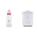 VEGA Baby &amp; Mom 4 in 1 Electric Steam Sterilizer with Dryer &amp; Tritan Feeding Bottle 250ml Regular Neck - Pink