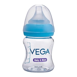 vega baby amp mom tritan feeding bottle 150ml wide neck - bluemade of durable tritan bpabps free  shatter proof  suitable for 0 month babiesvbfb4-03