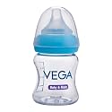 Vega Baby &amp; Mom Tritan Feeding Bottle 150ml Wide Neck - Blue|Made of Durable Tritan| BPA/BPS Free | Shatter Proof | Suitable for 0+ Month Babies,(VBFB4-03)