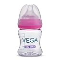 Vega Baby &amp; Mom Tritan Feeding Bottle 150ml Wide Neck - Pink | Made of Durable Tritan| BPA/BPS Free| Shatter Proof | Suitable for 0+ Month Babies,(VBFB4-01)