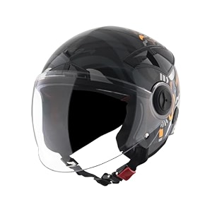 vega abs plastic blaze dx bz1 open face helmet black amp grey medium