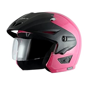 vega cruiser isi certified lightweight amp compact with peak open face helmet for men and women with clear visoranthracite sizem