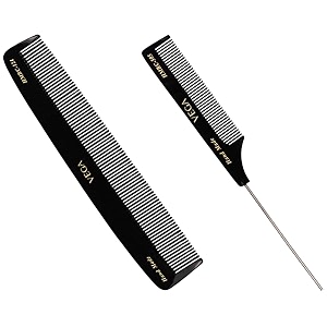 vega dressing comb black 50 g amp vega tail comb with steel pin and fine tooth black