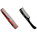 Vega Graduated Dressing Comb, Brown &amp; VEGA Handcrafted Grooming Comb for Professional Styling