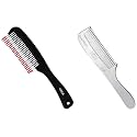 Vega Grooming Comb, silver, 37 g & Vega Detangling Comb, 2 Row