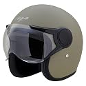 Vega Jet ISI DOT Certified Matt Finish Open Face Helmet for Men and Women with Clear Visor(Dull Desert, Size:L)