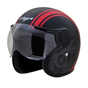 jet old school wvisor black silver helmet-m