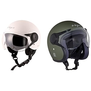 vega jet wvisor dull army green helmet-l amp vega women39s atom open face white helmet medium white