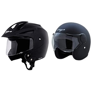 vega jet wvisor dull black helmet-l amp crux open face black helmet-l