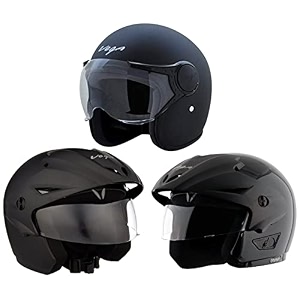 vega jet wvisor dull black helmet-lampvega cruiser cr-wp-dk-m open face helmet with peak dull black mampvega cruiser cr-wp-k
