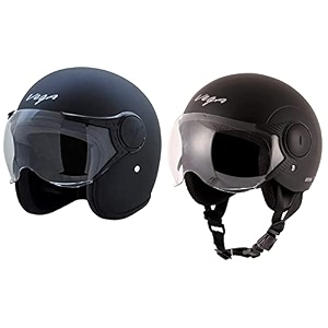 vega jet wvisor dull black helmet-l amp atom dull black helmet-m