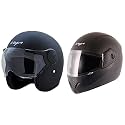 Vega Jet W/Visor Dull Black Helmet-L &amp; Cliff Black Helmet-L