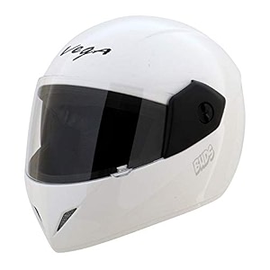 vega junior buds isi certified lightweight full face helmet for kidsyouthwomen with clear visorwhite sizexs
