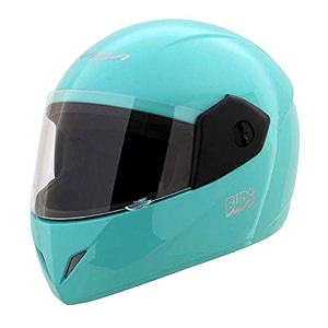 vega junior buds isi certified lightweight full face helmet for kidsyouthwomen with clear visormint sizexs