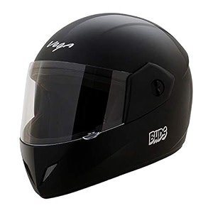 vega junior buds isi certified lightweight full face helmet for kidsyouthwomen with clear visorblack sizexs